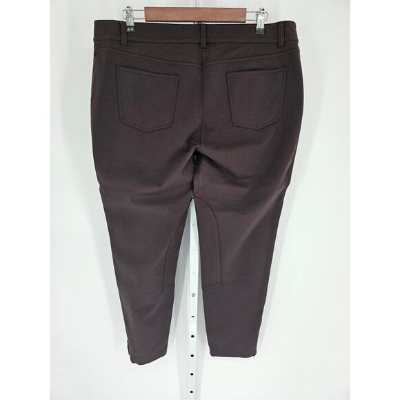 Eileen Fisher Women's Brown Mid Rise Button Closer Zipper Hem Pant Size L - Picture 5 of 5